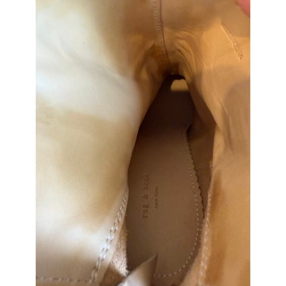rag & bone Newbury Oiled Suede Heeled Bootie Boots Camel Brown 10 - Picture 9 of 9